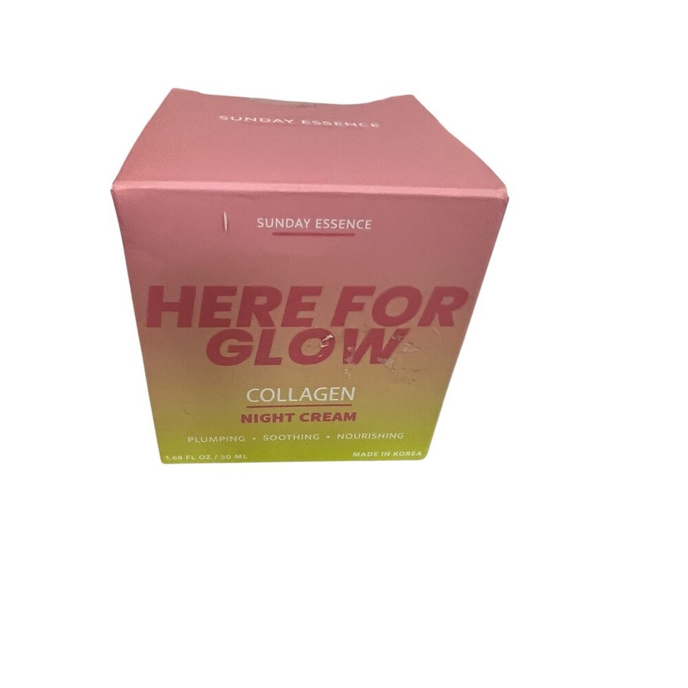 Sunday Essence Here For Glow Collagen Night Cream 1.69 fl oz 50 mL